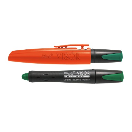 Marcador industrial VISOR permanente Verde