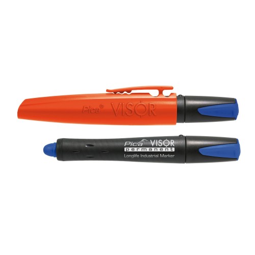 Marcador industrial VISOR permanente Azul