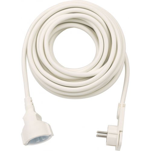 Alargador eléctrico IP20 H05VV-F3G1,5 de 10 m (Blanco) con clavija plana