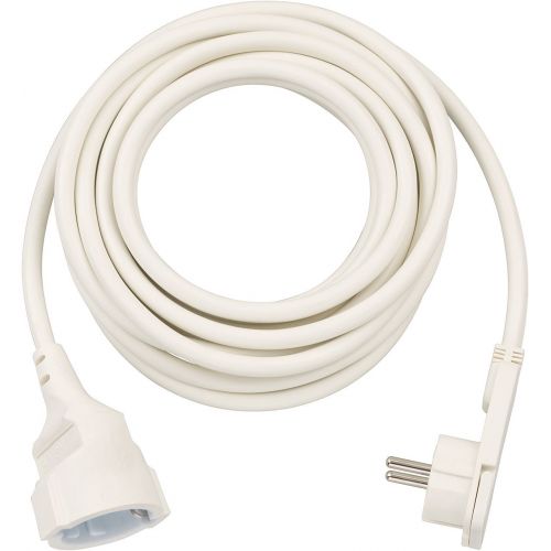 Alargador eléctrico IP20 H05VV-F 3G1,5 con clavija plana para uso en interiores