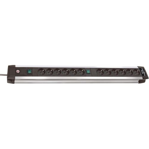 Base de tomas múltiples Premium-Alu-Line Technics con 2 y 3 interruptores