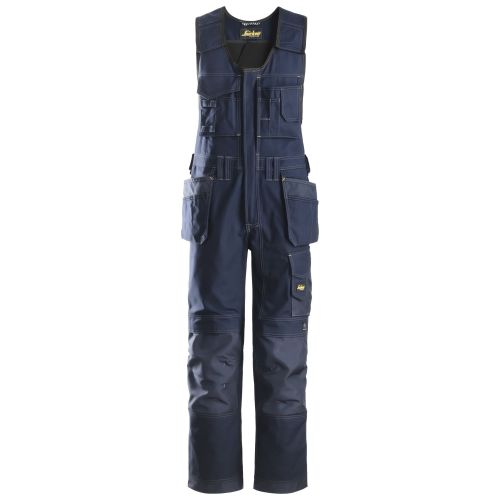 Snickers Workwear 0214 Peto con bolsillos flotantes Canvas+ azul marino T.116