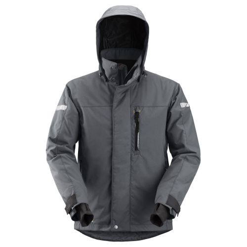 1102 Chaqueta impermeable con aislamiento AllroundWork gris acero/ negro