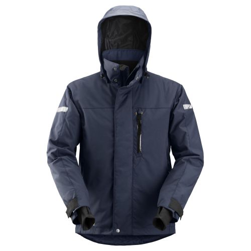 1102 Chaqueta impermeable con aislamiento AllroundWork azul marino/ negro