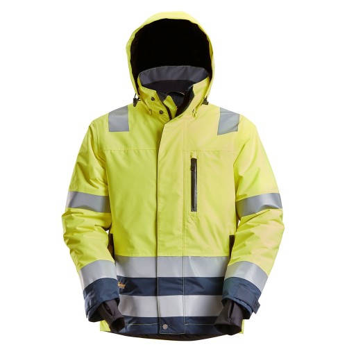 1132 Chaqueta con aislamiento 37.5® impermeable de alta visibilidad clase 3 amarillo-azul marino talla XS