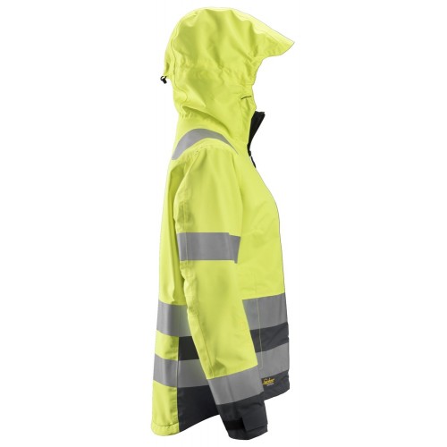 1347 Chaqueta impermeable de alta visibilidad para mujer clase 2/3 AllroundWork amarillo-gris acero