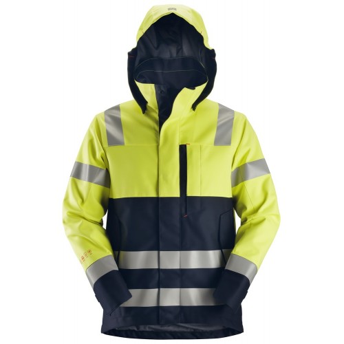 1360 Chaqueta exterior impermeable de alta visibilidad clase 2 ProtecWork amarillo-azul marino talla 4XL