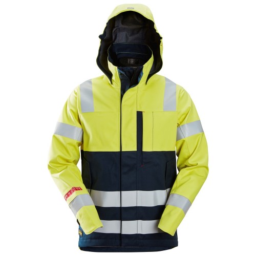 1361 Chaqueta impermeable de alta visibilidad clase 3 ProtecWork amarillo-azul marino talla M largo