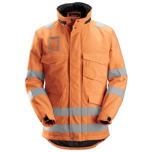 1823 Chaqueta larga de invierno de alta visibilidad clase 3 naranja