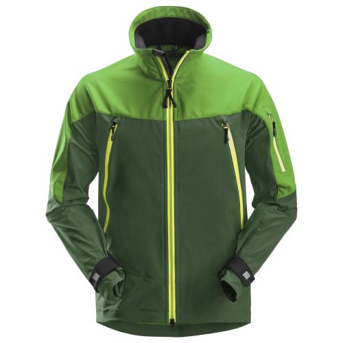 Chaqueta SoftShell Elástica, Flexiwork Verde Manzana - Verde Bosque talla XXL