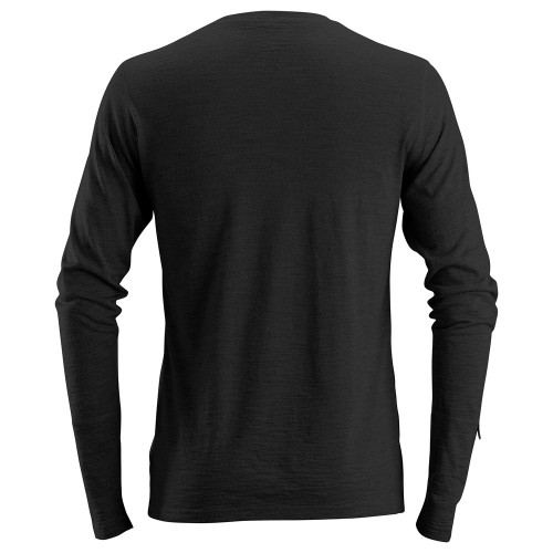 2427 Camiseta de manga larga de lana AllroundWork negro