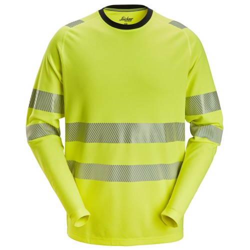 2431 Camiseta de manga larga de alta visibilidad clase 2/3 amarillo talla XS