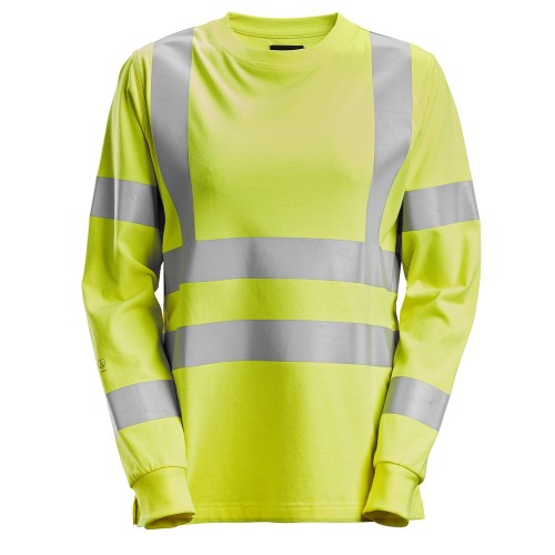 2476 Camiseta de manga larga para mujer de alta visibilidad clase 3/2 ProtecWork amarillo talla XS