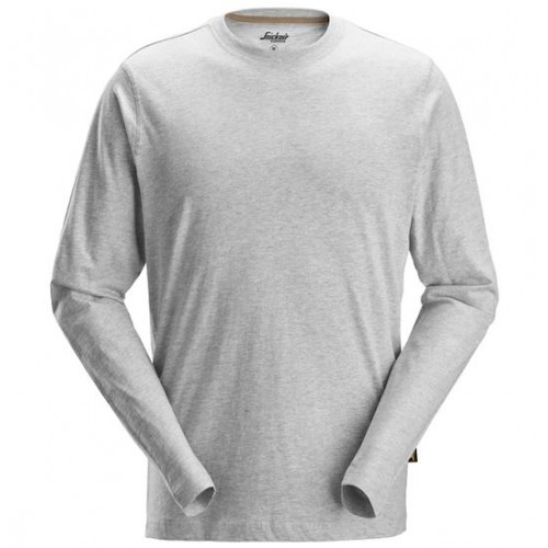 2496 Camiseta de manga larga gris jaspeado talla S