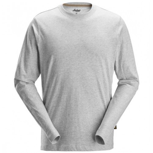 2496 Camiseta de manga larga gris jaspeado talla L