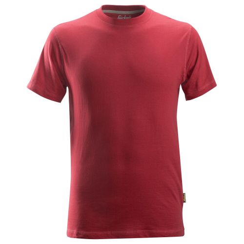 2502 Camiseta de manga corta clásica rojo intenso