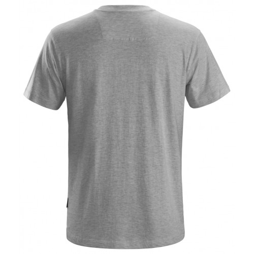 2502 Camiseta de manga corta clásica gris jaspeado
