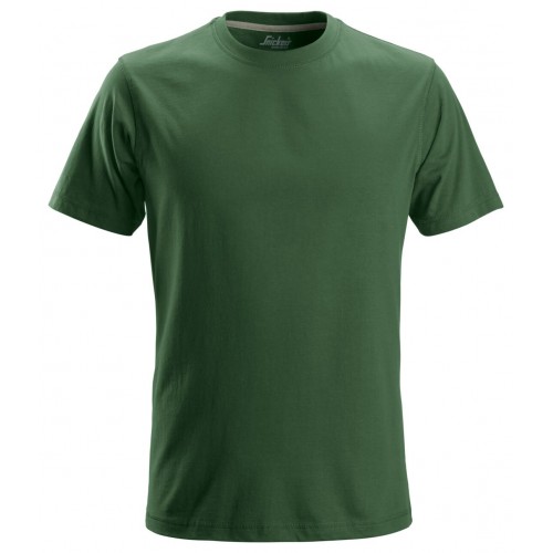 2502 Camiseta de manga corta clásica verde forestal talla XS