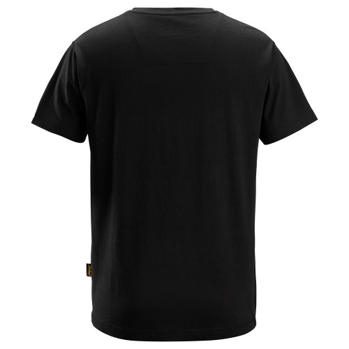 2512 Camiseta de manga corta con cuello en V negro