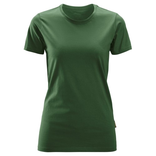 2516 Camiseta de manga corta para mujer verde forestal talla L