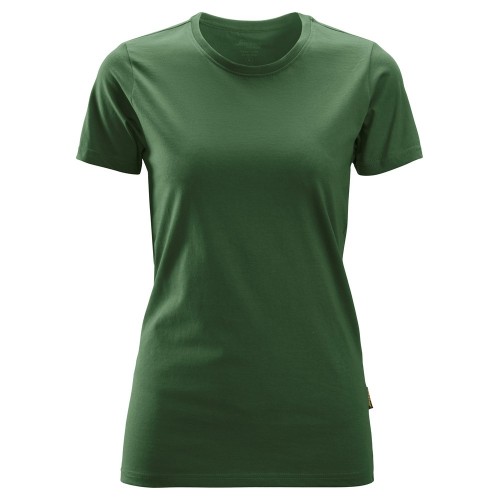 2516 Camiseta de manga corta para mujer verde forestal talla XS