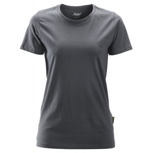 2516 Camiseta de manga corta para mujer gris acero