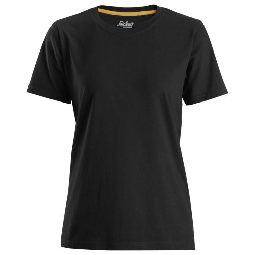 Camiseta de mujer de algodon organico AllroundWork negro talla XS