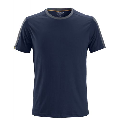 2518 Camiseta AllroundWork azul marino-gris acero talla XL