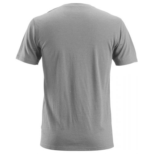 2527 Camiseta de manga corta de lana AllroundWork Gris jaspeado