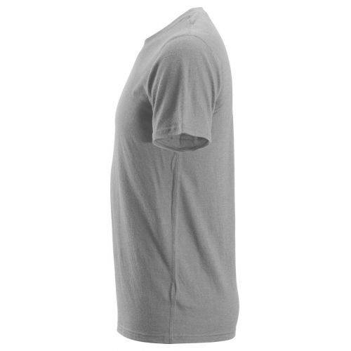 2527 Camiseta de manga corta de lana AllroundWork Gris jaspeado
