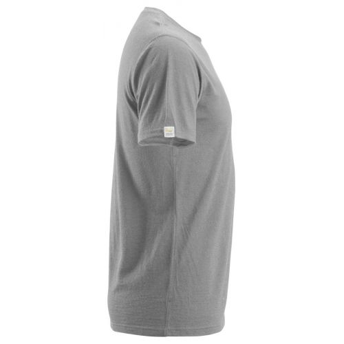 2527 Camiseta de manga corta de lana AllroundWork Gris jaspeado