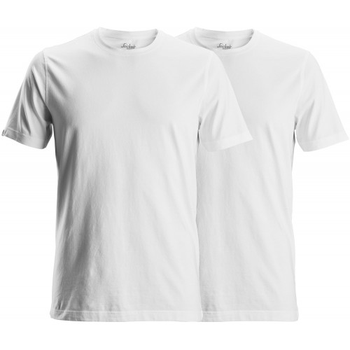 2529 Camisetas de manga corta (pack de 2 unidades) blanco talla XS