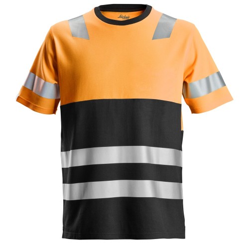 2534 Camiseta de manga corta de alta visibilidad clase 1 naranja-negro talla XS