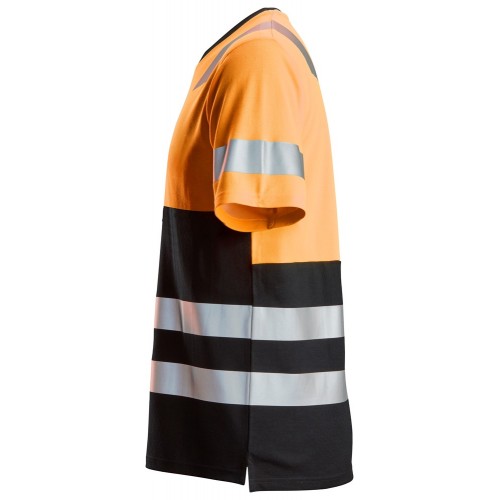 2534 Camiseta de manga corta de alta visibilidad clase 1 naranja-negro