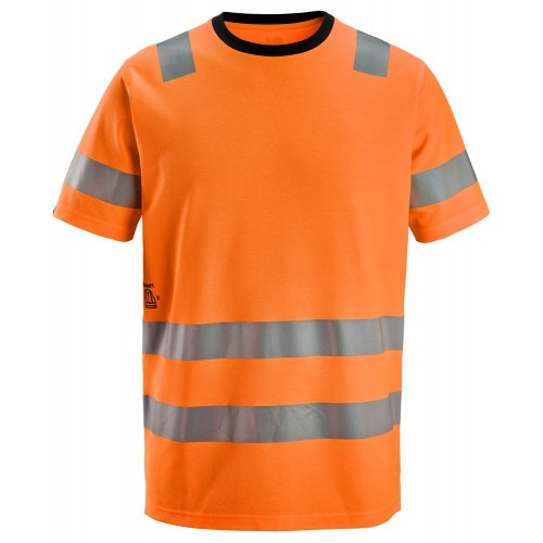 2536 Camiseta de manga corta de alta visibilidad clase 2 naranja talla L