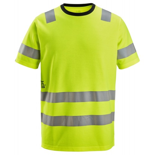 2536 Camiseta de manga corta de alta visibilidad clase 2 amarillo talla L
