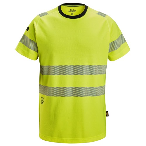 2539 Camiseta de manga corta de alta visibilidad clase 2 amarillo talla L