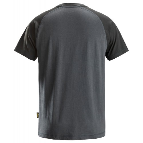 2550 Camiseta de manga corta bicolor gris acero-negro