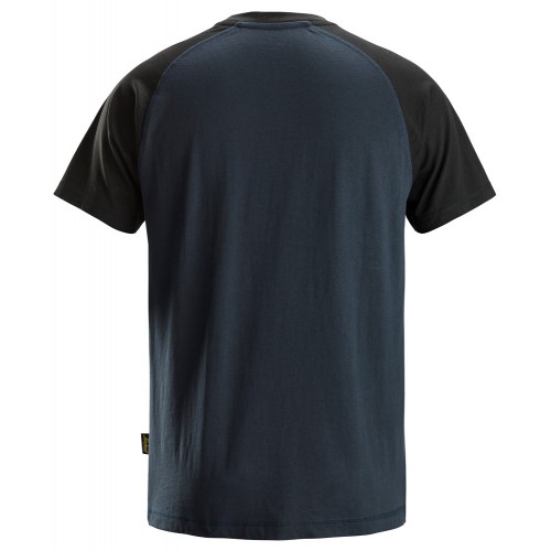 2550 Camiseta de manga corta bicolor azul marino-negro