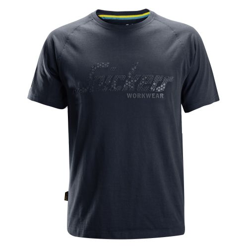 2580 Camiseta con logo en relieve Azul marino