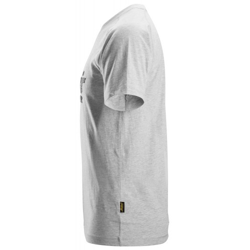 2590 Camiseta manga corta con logo gris jaspeado