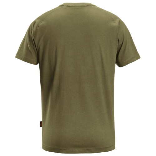 2590 Camiseta manga corta con logo verde khaki
