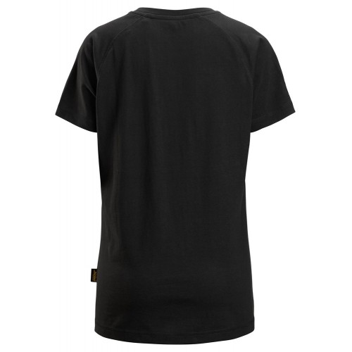 2597 Camiseta manga corta con logo para mujer negro