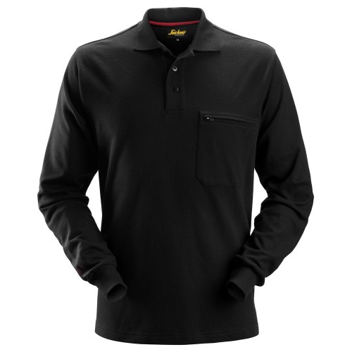 2660 Polo de manga larga ProtecWork negro talla XL