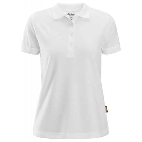 2702 Polo de manga corta para mujer blanco