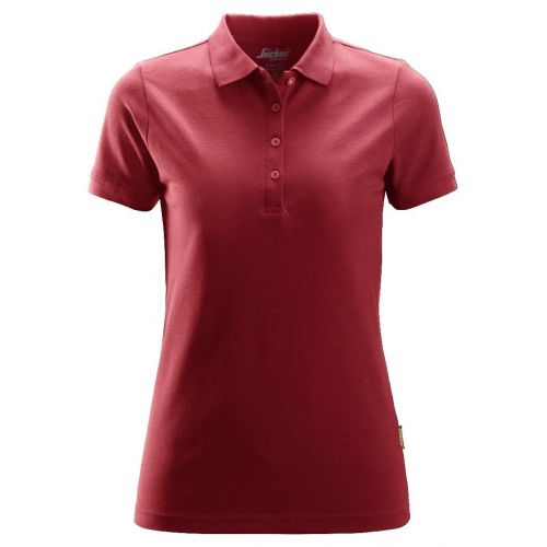 2702 Polo de manga corta para mujer rojo