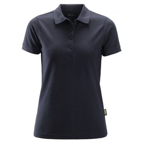 2702 Polo de manga corta para mujer azul marino