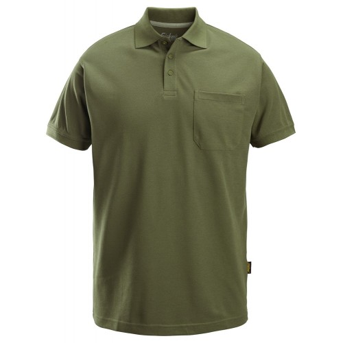 2708 Polo de manga corta clásico verde khaki talla M