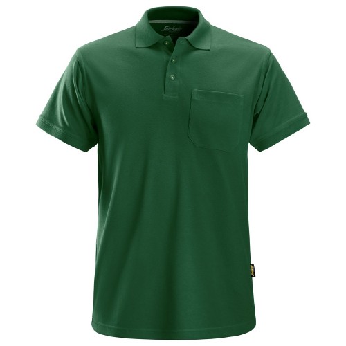 2708 Polo de manga corta clásico verde forestal talla 3XL