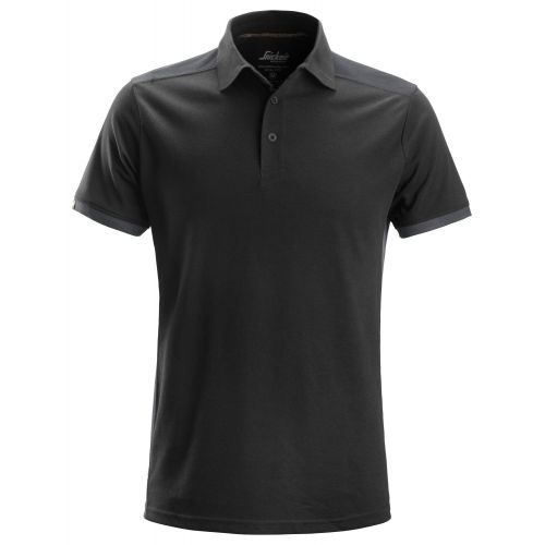 2715 Polo AllroundWork negro-gris acero talla XL